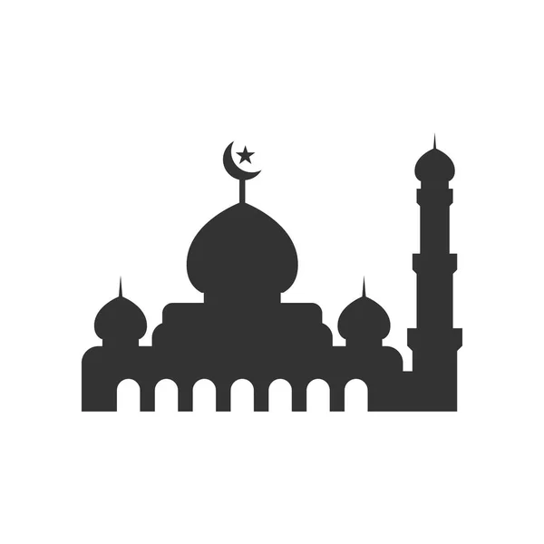 Moschea silhouette grafica modello vettore — Vettoriale Stock
