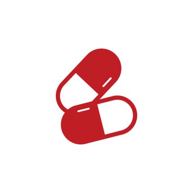 Kapsül tıbbi grafik tasarım şablon vektörü