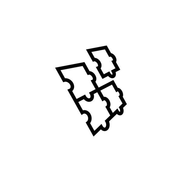 Puzzle icono diseño gráfico plantilla vector — Archivo Imágenes Vectoriales