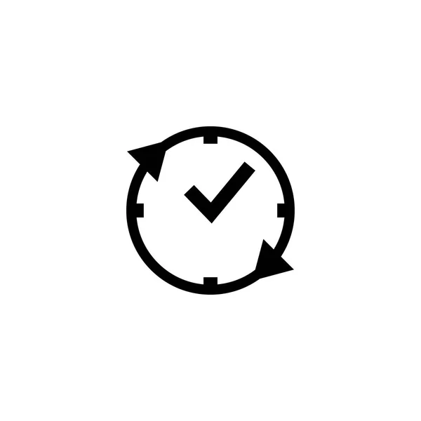 Reloj de tiempo icono diseño plantilla vector — Archivo Imágenes Vectoriales