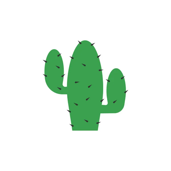 Templat vektor desain ikon kaktus - Stok Vektor