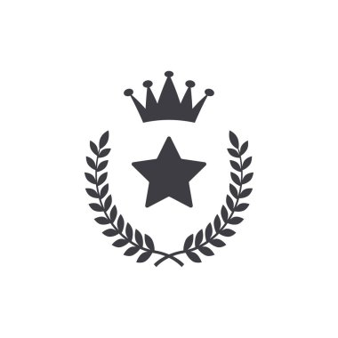 Kazanan yıldız simgesi grafik tasarım şablonu vektörü