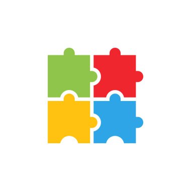 Bulmaca simgesi grafik tasarım şablonu vektörü 