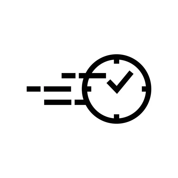 Zeituhr-Symbol-Design-Vorlagenvektor — Stockvektor
