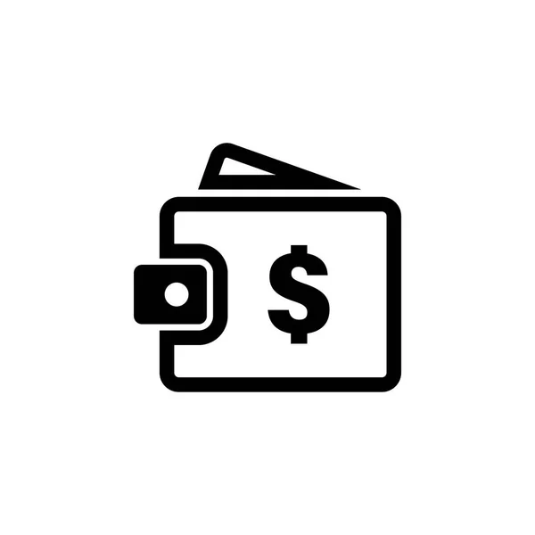 钱包美元图标图形设计模板插图 — 图库矢量图片