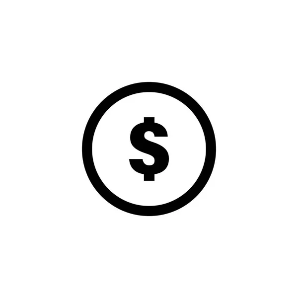 Signo del dólar icono diseño gráfico plantilla ilustración — Vector de stock