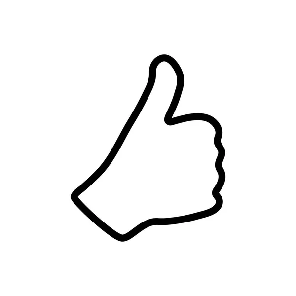 Thumb up ícone gráfico modelo vetor ilustração — Vetor de Stock