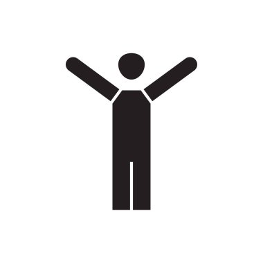 İnsan poz simgesi grafik tasarım şablonu vektörü