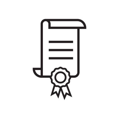 Sertifika simgesi grafik tasarım şablonu vektörü