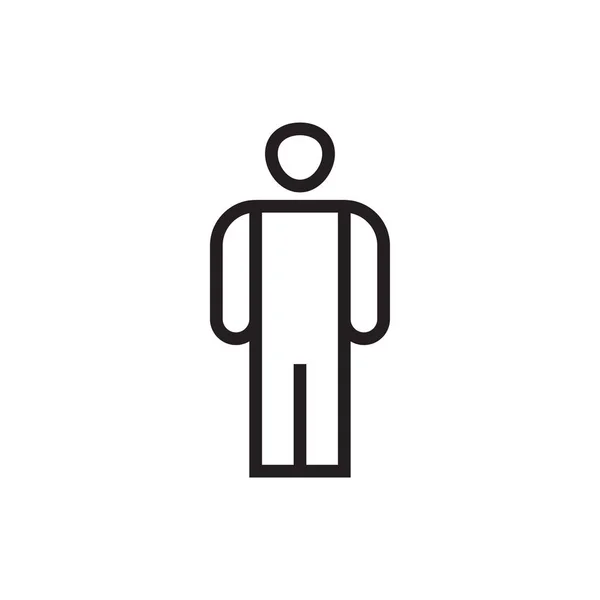 Icono de pose humana diseño gráfico plantilla vector — Vector de stock