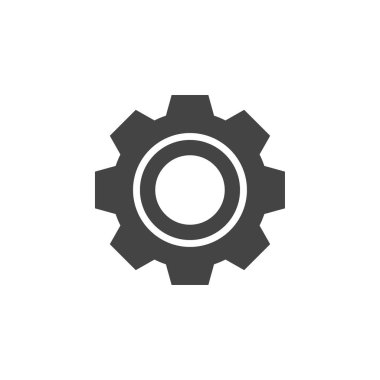 Dişli simgesi grafik tasarım şablonu vektörü