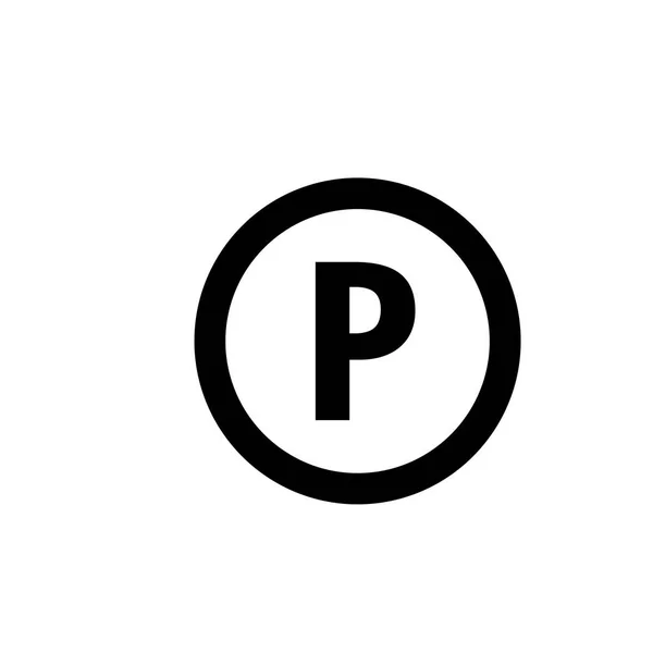 Estacionamiento icono diseño gráfico plantilla vector — Archivo Imágenes Vectoriales