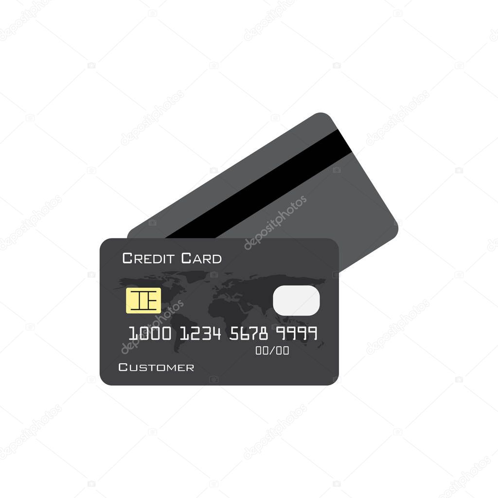 Credit card icon graphic design template vector