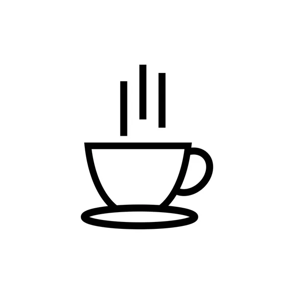 Icono de café caliente diseño plantilla vector ilustración aislado — Archivo Imágenes Vectoriales