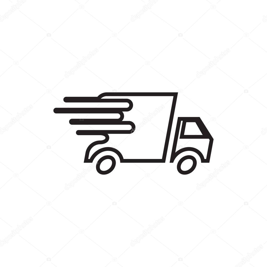 Delivery truck icon design template vector illustration isolated