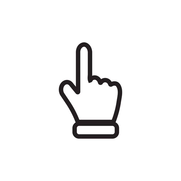 Wskazująca ręka gest ikona szablon graficzny projekt — Wektor stockowy