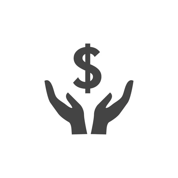 Dollar hand ikon grafisk formgivning mall vektor — Stock vektor