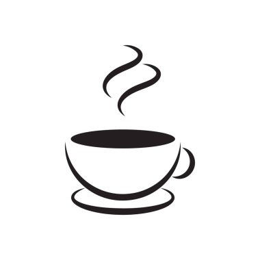 Kahve simgesi grafik tasarım şablonu vektörü