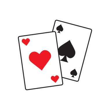Poker simgesi grafik tasarım şablonu vektör illüstrasyon