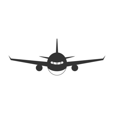 Uçak simgesini grafik tasarım şablonu vektör izole