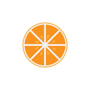 Turuncu meyve küçük resim grafik tasarım şablonu vektör izole