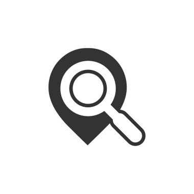 Haritayı pin grafik simgesi şablon uğrama vektör çizimi