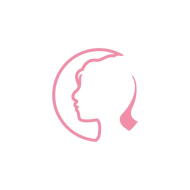 Kadın grafik simgesi tasarım şablonu vektör illüstrasyon