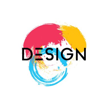 Soyut fırça elemanı grafik tasarım şablonu vektörü