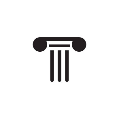 Hukuk simgesi grafik tasarım şablonu sütun avukat