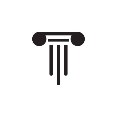 Hukuk simgesi grafik tasarım şablonu sütun avukat