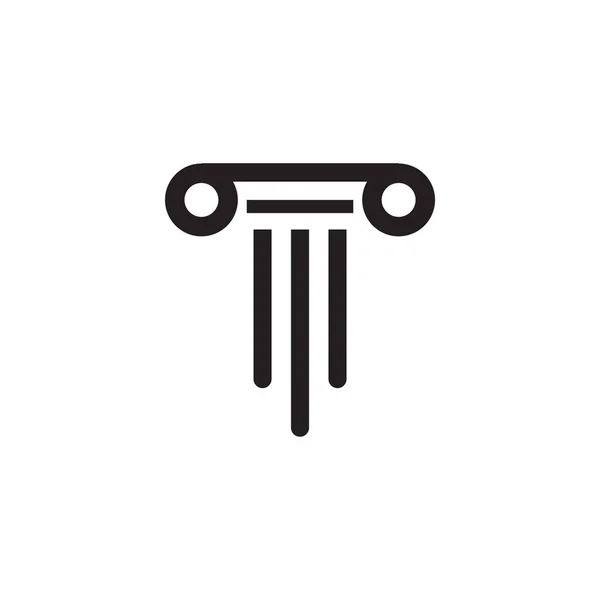 Pijler advocaat bij wet icon grafisch ontwerpsjabloon — Stockvector