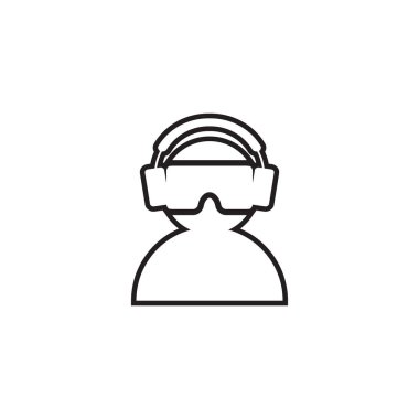 Sanal gerçeklik vr simge grafik tasarım şablonu