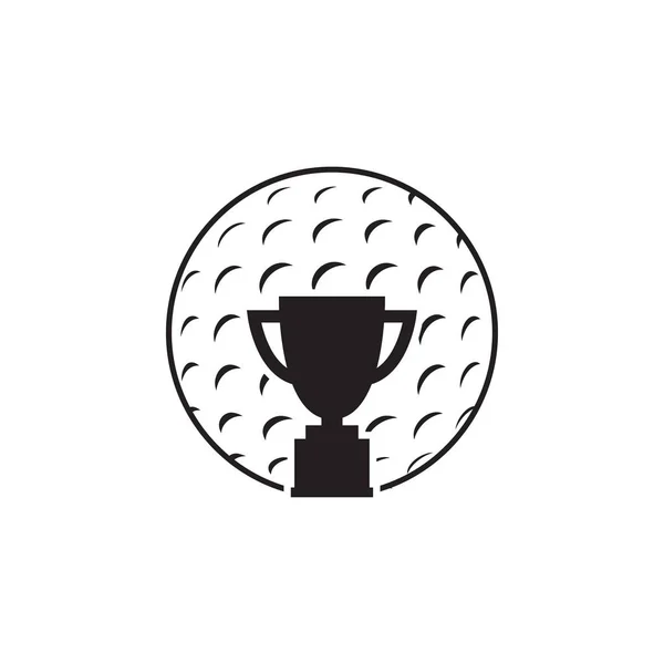 Golf pictogram grafisch ontwerpsjabloon vector illustratie — Stockvector