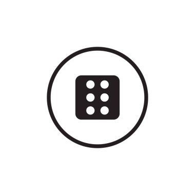 Zar simgesi grafik tasarım şablonu vektörü