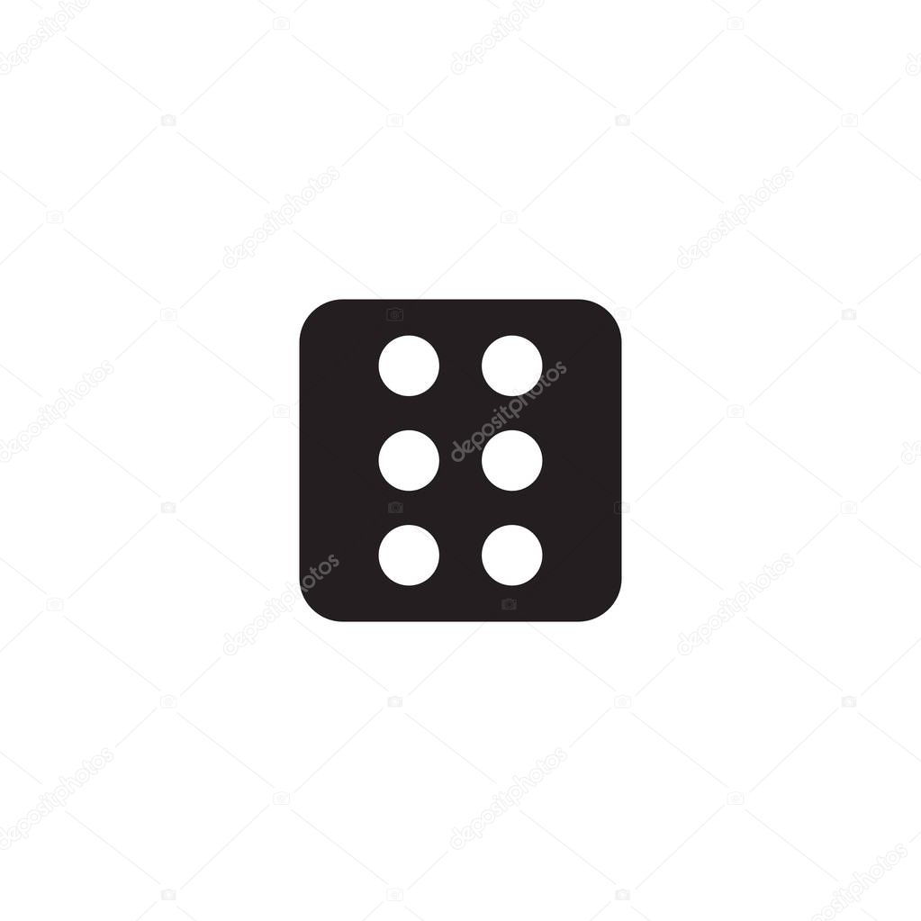 Dice icon graphic design template vector