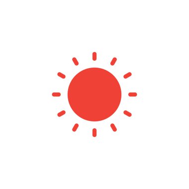 Güneş sıcak simge grafik tasarım şablonu illüstrasyon