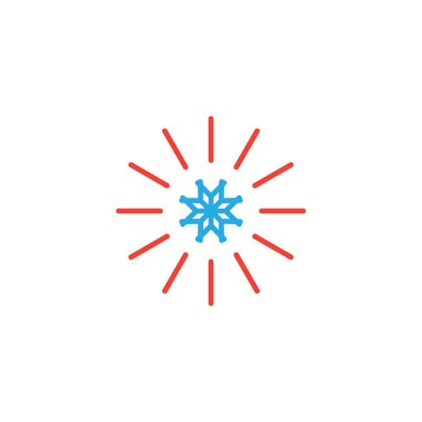 Sıcak ve soğuk simge grafik tasarım şablonu