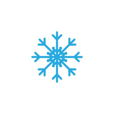 Kar tanesi simgesi grafik tasarım şablonu çizimi