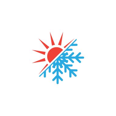 Sıcak ve soğuk simge grafik tasarım şablonu
