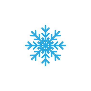 Kar tanesi simgesi grafik tasarım şablonu çizimi