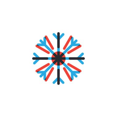 Sıcak ve soğuk simge grafik tasarım şablonu