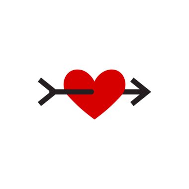 Kalp simgesi grafik tasarım şablonu vektör illüstrasyon