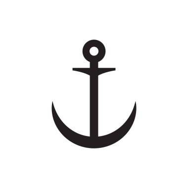 Çapa simgesi grafik tasarım şablonu vektör çizimi