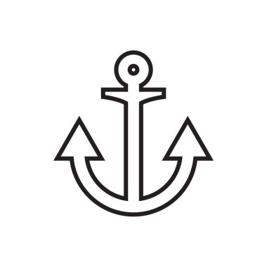 Çapa simgesi grafik tasarım şablonu vektör çizimi