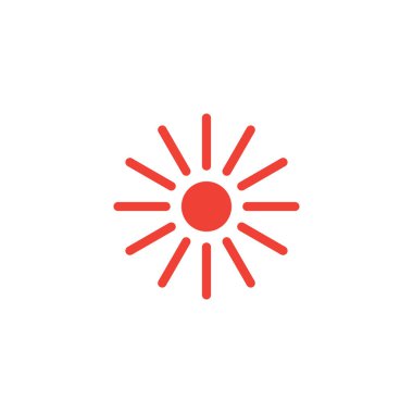 Güneş sıcak simge grafik tasarım şablonu illüstrasyon