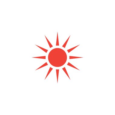 Güneş sıcak simge grafik tasarım şablonu illüstrasyon