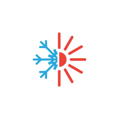 Sıcak ve soğuk simge grafik tasarım şablonu