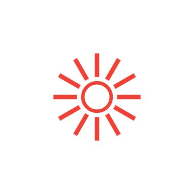 Güneş sıcak simge grafik tasarım şablonu illüstrasyon