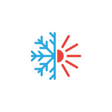 Sıcak ve soğuk simge grafik tasarım şablonu