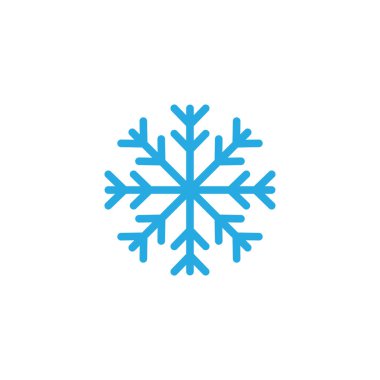 Kar tanesi simgesi grafik tasarım şablonu çizimi